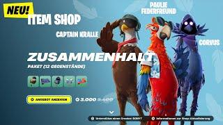 Fortnite | Item Shop | NEUE Vogel-Skins | Captain Kralle, Paulie Federfreund & Corvus | Showcase