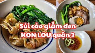 Sài Gòn quận 3: RẤT ĐÔNG Sủi cảo giấm đen, MÌ KHÔ ĐẶC BIỆT Kon Lou, 58k