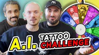 AI TATTOO ROULETTE CHALLENGE | Pony Lawson, Adam Dean & Inal Bersekov