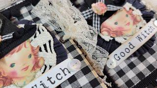 New HALLOWEEN in my shop. Walk through for The Good Witch collection Junk Journal & ornaments