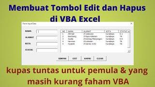 Membuat Tombol Edit dan Hapus di VBA Excel