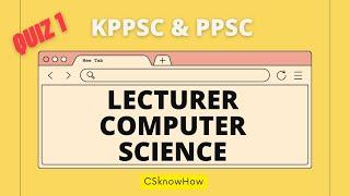 Computer Science test preparation | Kppsc | #csknowhow | 4min