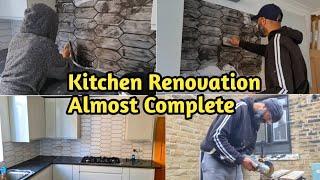 Grouting Kitchen Tiles | Kitchen Renovation Almost Complete 