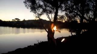 Fire Poi at Sunset