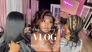 Vlog Week In the life Atl Hairstylist Edition #braids #silkpress #atlbraids #atlhairstylist #atlhair