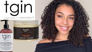 AFFORDABLE CURLY HAIR PRODUCTS for 3B/3C Hair! TGIN Product Review + Demo!