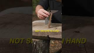 HOW To Split Wood Using A Folding Pocket Knife #survival #bushcraft #camping