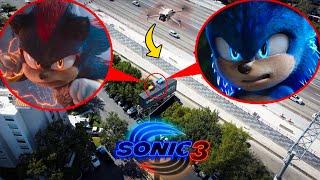 DRONE CATCHES SONIC VS SHADOW BATTLE IN REAL LIFE! | SONIC 3 MOVIE