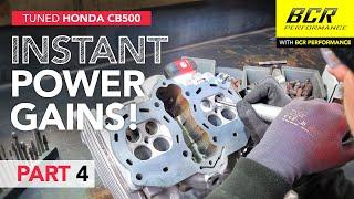 Instant power gains!!! Tuning and porting a Honda CB500 motorcycle 