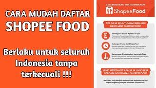 CARA DAFTAR SHOPEE FOOD MERCHANT || PENDAFTARAN SHOPEE PARTNER