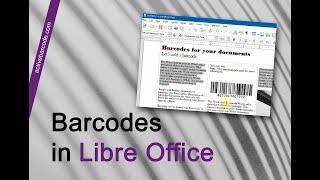 How to add a barcodes to LibreOffice or OpenOffice documents.