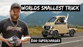 Testing a $100 SUPERCHARGER from TEMU on the WORLDS SMALLEST TRUCK!