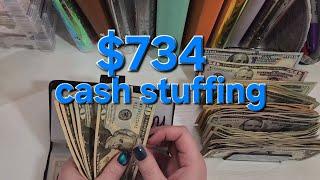 Cash Stuffing | $734 | variable expenses | cash envelopes