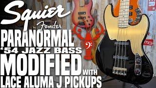 Squier Paranormal '54 Jazz MODIFIED - Lace Aluma J Pickups & Wilkinson Bridge - LowEndLobster Builds