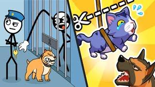 THIEF PUZZLE vs SAVE THE CAT - New Levels Super UPDATE Satisfying Double Gameplay Walkthrough APK