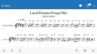 Lucid Dreams Alto Sax Sheet Music