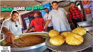 40/- Rs Only | Ludhiana स्पेशल BOMB Chole Bhature, Chur Chur Naan Shri Ganpati | Indian Street Food