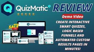 QuizMatic Review 2022 - Increase Your Leads With Interactive Smart Quizzes! (Demo Video)