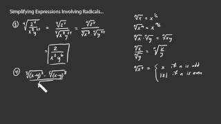 simplifying expressions involving radicals