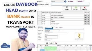 Transport Management System | Transport Software | Daybook Head Master | Bank Master | Pcsnp Tech