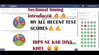 My All Recent Test scores️️| Sectional timing | RRB PO/CLERK | Score analysis