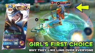 THIS IS WHY GIRLS ALWAYS CHOOSE LING USERS | SUPER FASTHAND RANK LING GAMEPLAY | MLBB