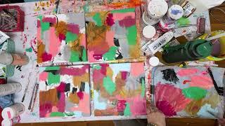 Abstract Painting Session on Multiple Canvases with Janet Skates