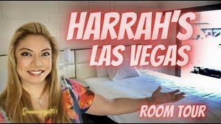 Harrah’s Las Vegas / Mountain Deluxe Room / 2 Queens/ Strip View/ Room Tour