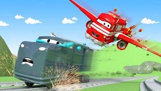 Поезд Трой - Летающий поезд - Автомобильный Город  детский мультфильм
