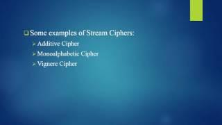 stream and block cipher