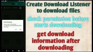 Download Listener with android Web View | Download Files in your Web View