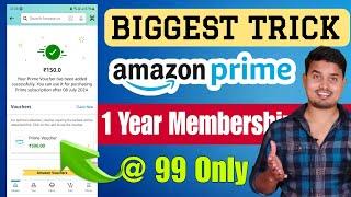 1 Year Amazon Prime Membership @99 For All Users  Amazon Prime Exclusive Trick