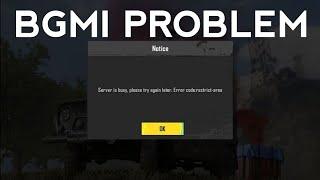 bgmi server problem  bgmi notice problem solved 🫡