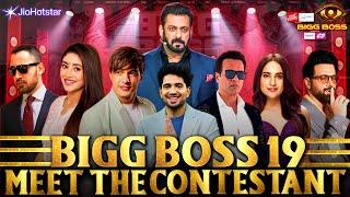 BIGG BOSS 19 CONTESTANT LIST 2025 | SAMAY RAINA | ARJUN BIJLANI | KUSHA KAPILA | SALMAN KHAN