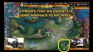 6 Proofs that Xia Esports is using maphack on Archives | Just ML Invitational | Xia vs Archives