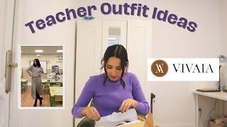Teacher Outfit Ideas | Winter Fashion with VIVAIA shoes #vivaia #vivaiaonmyway
