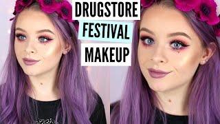 100% DRUGSTORE FESTIVAL MAKEUP - GLITTER TEARS | sophdoesnails