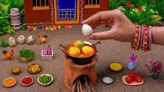 Are you a big fan of Indian Food? Easy Making Miniature Egg With Indian Style | Tiny Foodkey