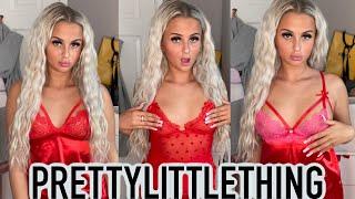 PRETTYLITTLETHING VALENTINES NIGHTWEAR TRY ON HAUL