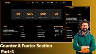 PT-4 | Counter & Footer Section | Build Portfolio Website Using HTML  CSS And JavaScript