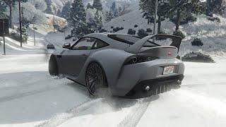 Toyota Drift in the snow  gta online