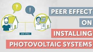 Encouraging Photovoltaic System Installation: The Power of Peer Effect