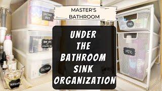 2022 UNDER THE BATHROOM SINK ORGANIZATION|MASTER BATHROOM CABINET|THE CONTAINER STORE STORAGE IDEAS