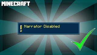 How to Turn Off NARRATOR in Minecraft! 1.17.1