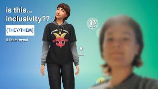 PRONOUNS IN THE SIMS 4?? (and a lil face reveal)