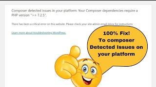 Fix Composer detected issues on your platform