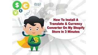 How To Install A Translate & Currency Converter on My Shopify Store In 3 Minutes