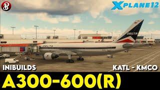 X-Plane 12.1.0 rc-1b  | iniBuilds A300 | KATL-KMCO | Full Flight | No Commentary