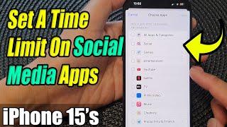 iPhone 15/15 Pro Max: How to Set A Time Limit On Social Media Apps