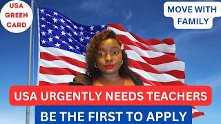 TEACHING JOBS IN USA FOR INTERNATIONAL APPLICANTS|APPLY NOW|FREE VISA SPONSORSHIP